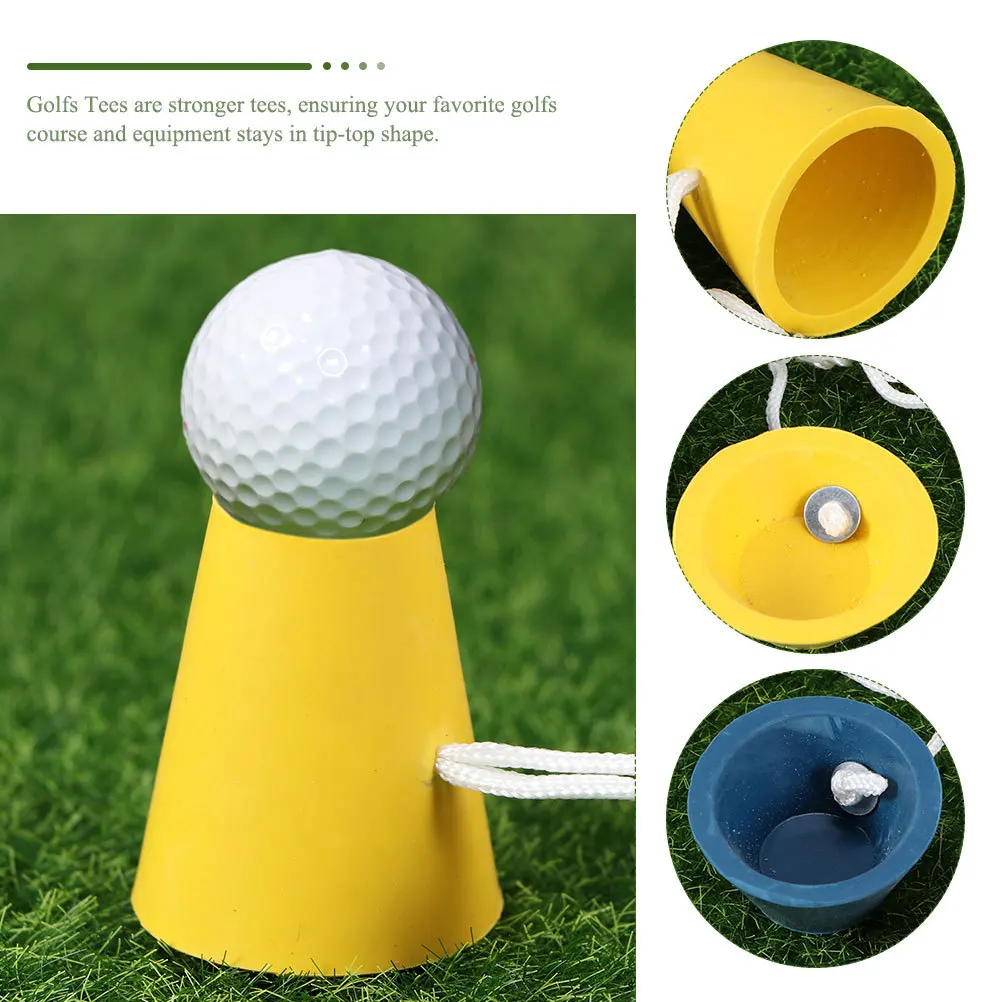 

16Pcs Rubber Golf Tees Stable Golf Ball Bases Outdoor Training Accessories Practicing Supplies Golfs Tees Golfing Bases