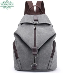 Brand Women Canvas Backpack Preppy Style School Lady Girl Student School Laptop Bag Top Quality Canvas Mochila Bolsas 2022