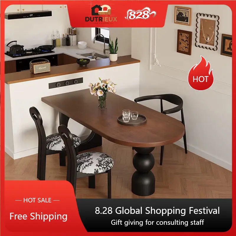 Modern Design Dining Table Wooden Restaurant Nordic Luxury Dining Table Side Kitchen Study Tavolo Da Pranzo Home Furniture