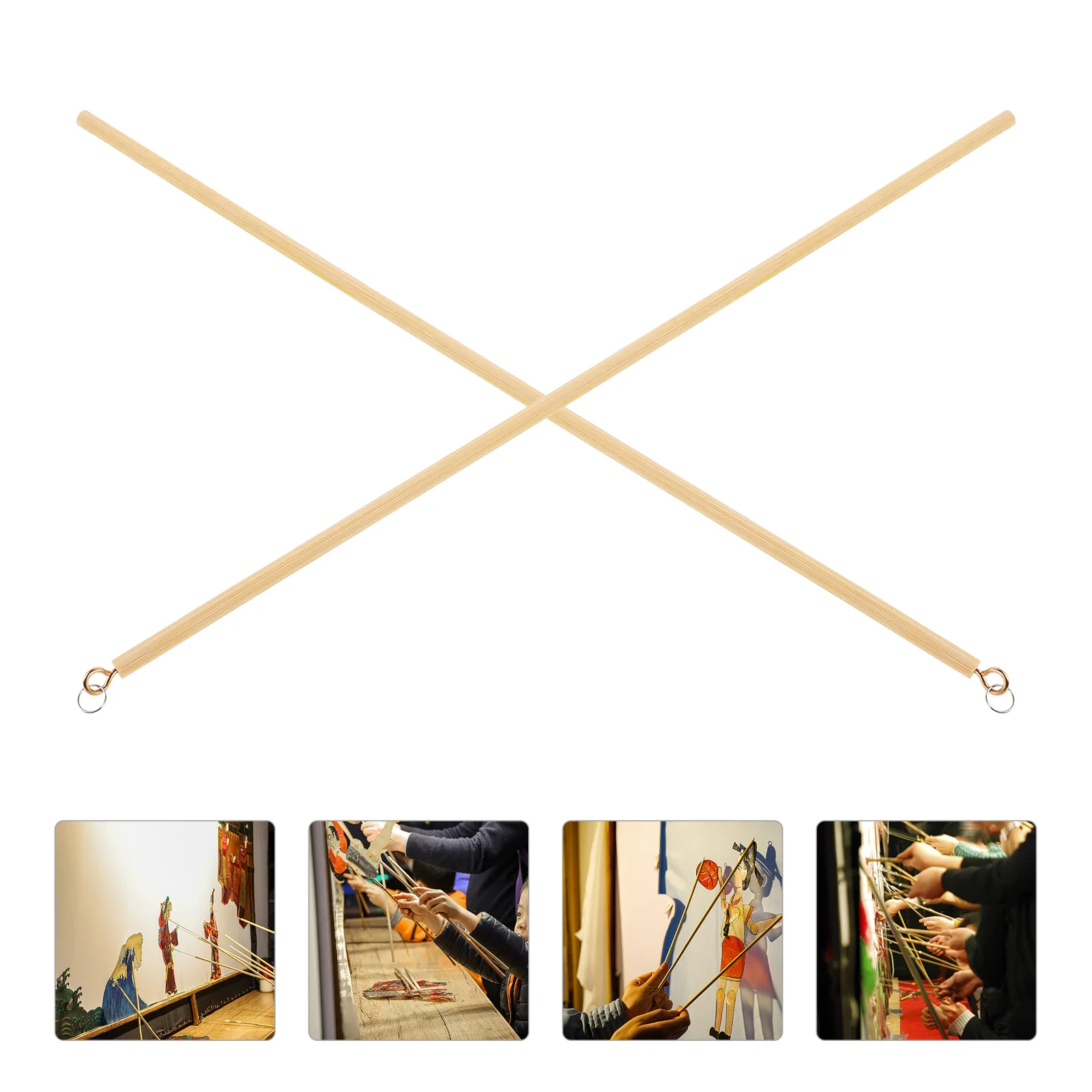 

10pcs Shadow Puppets Control Rods Wooden Arm Handle Sticks Performance Diy Craft Accessory Stick