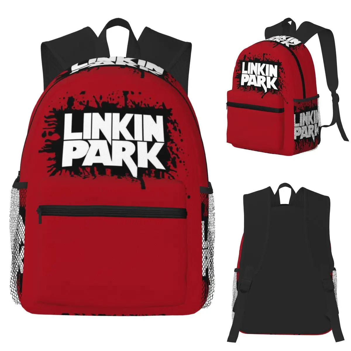 L-Linkin-S P-Park-S Band Student Backpack School Bag Hiking Travel 