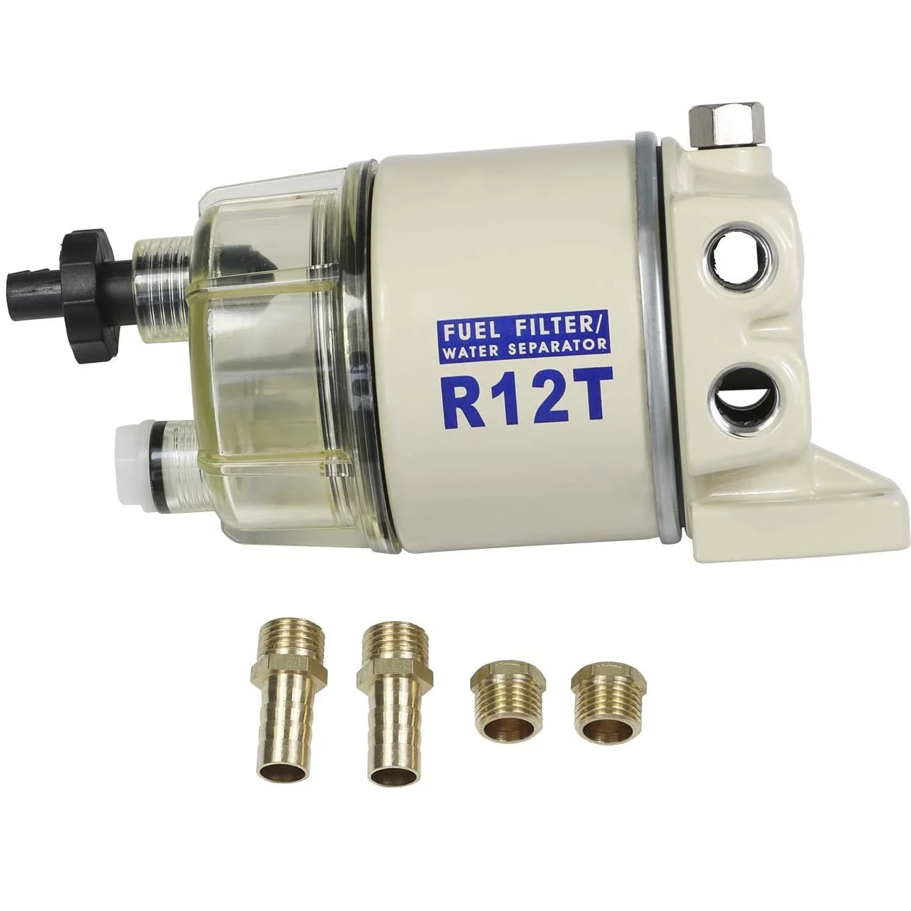 R12T Fuel Filter Water Separator Complete Kit for Marine SPIN-ON R12T Filter Replaces 120AT NPT ZG1/4-19 Automotive Parts