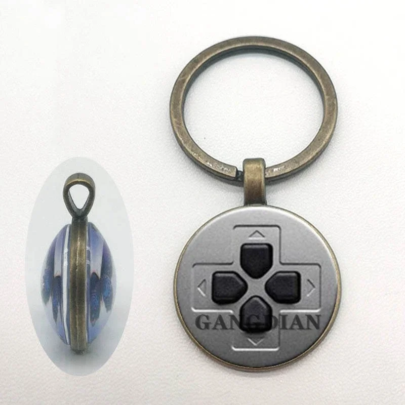 Game Controller Keychain Annoying Boyfriend Perfect Gift Idea Jewelry Video Game Controller Pattern Double Sided Keychain