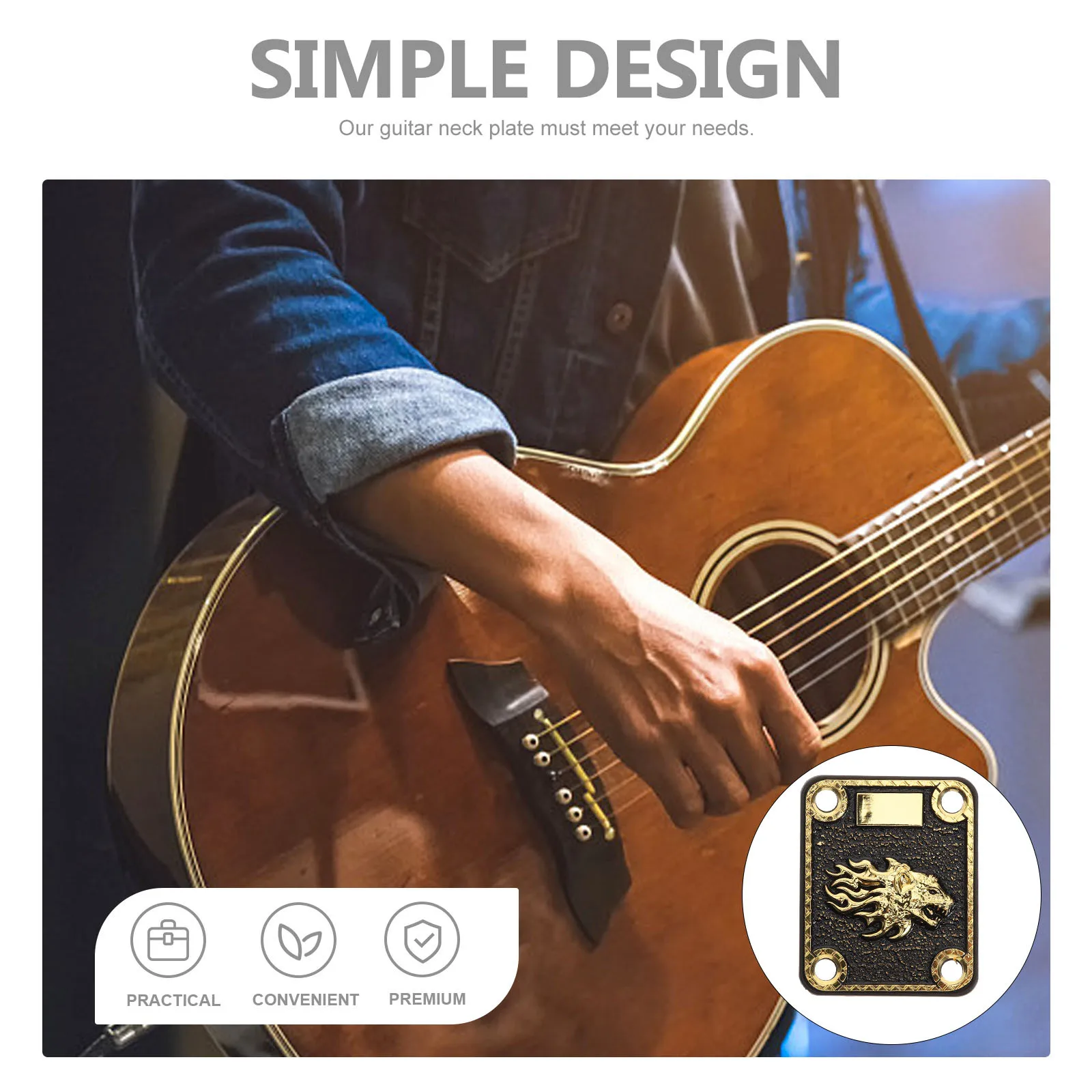 

Guitar Neck Shim Alloy Metal Spacer For Electric Bass Replacement Parts Accessories Strengthen Stability