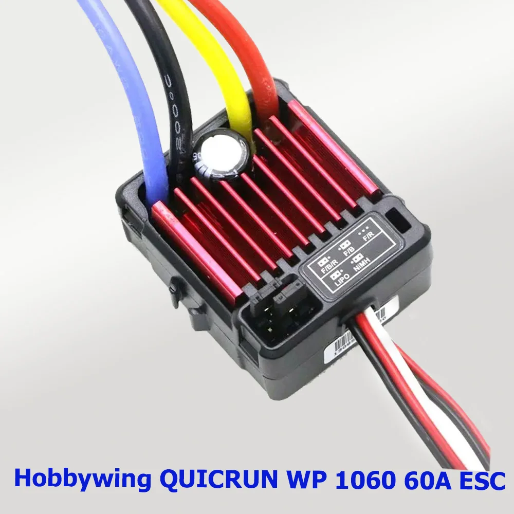 Original HobbyWing QuicRun 1060 60A Brushed Electronic Speed Controller ESC For 1:10 RC Car Waterproof