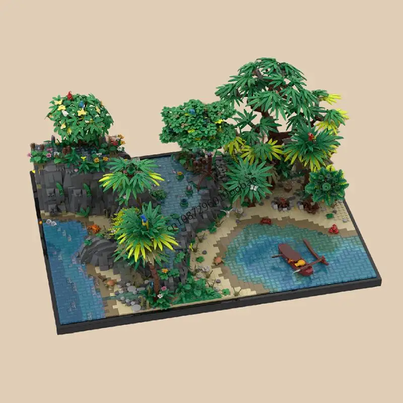 5693PCS medieval Pirate Series MOC emerald islands atol combo Model DIY creative ideas Toy AssemblyPuzzle Birthday christmasGift