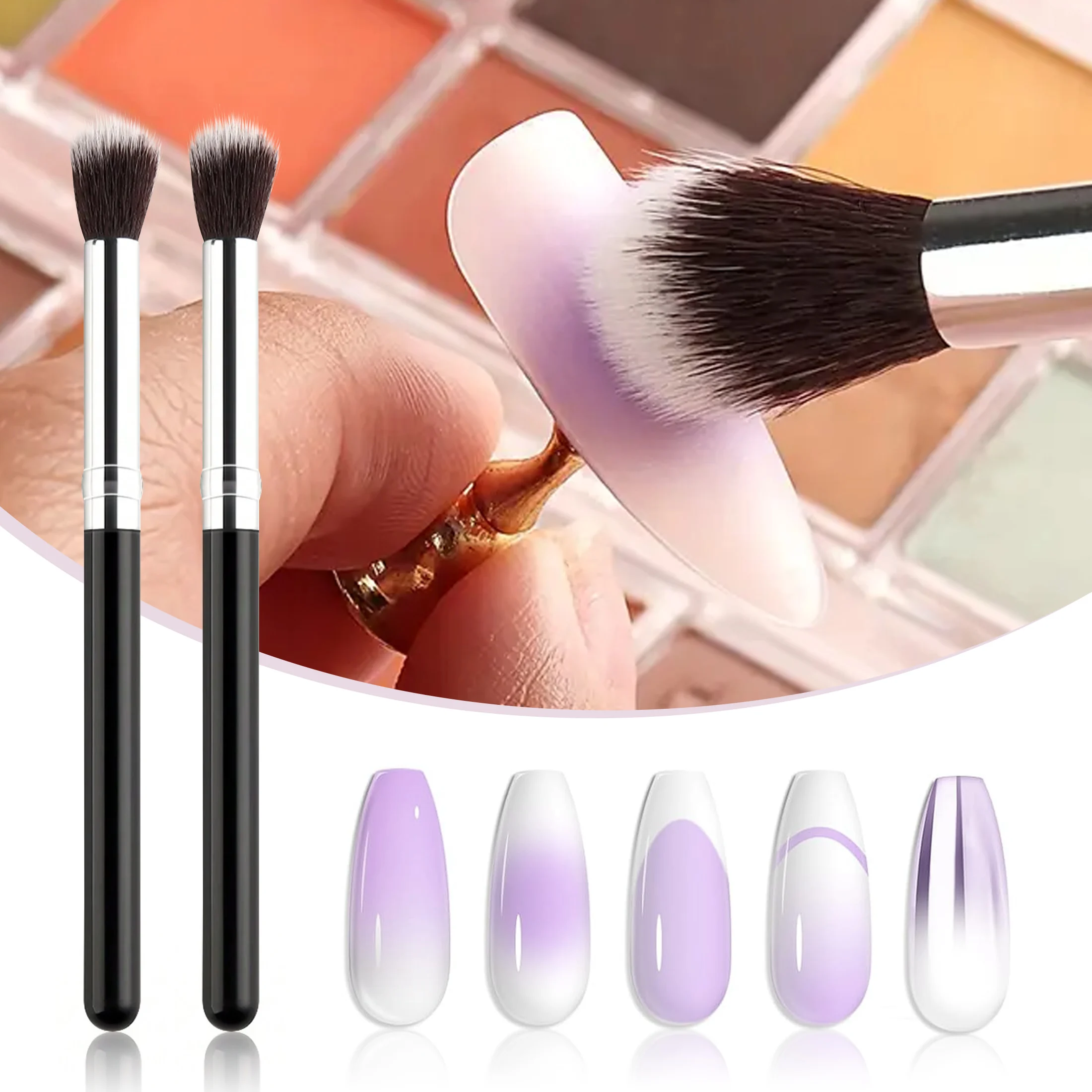 Nail Care Halo Dye Pen Nail Brush Nose Shadow Brush Artificial Fiber Makeup Brush Soft Eye Shadow Makeup Brush