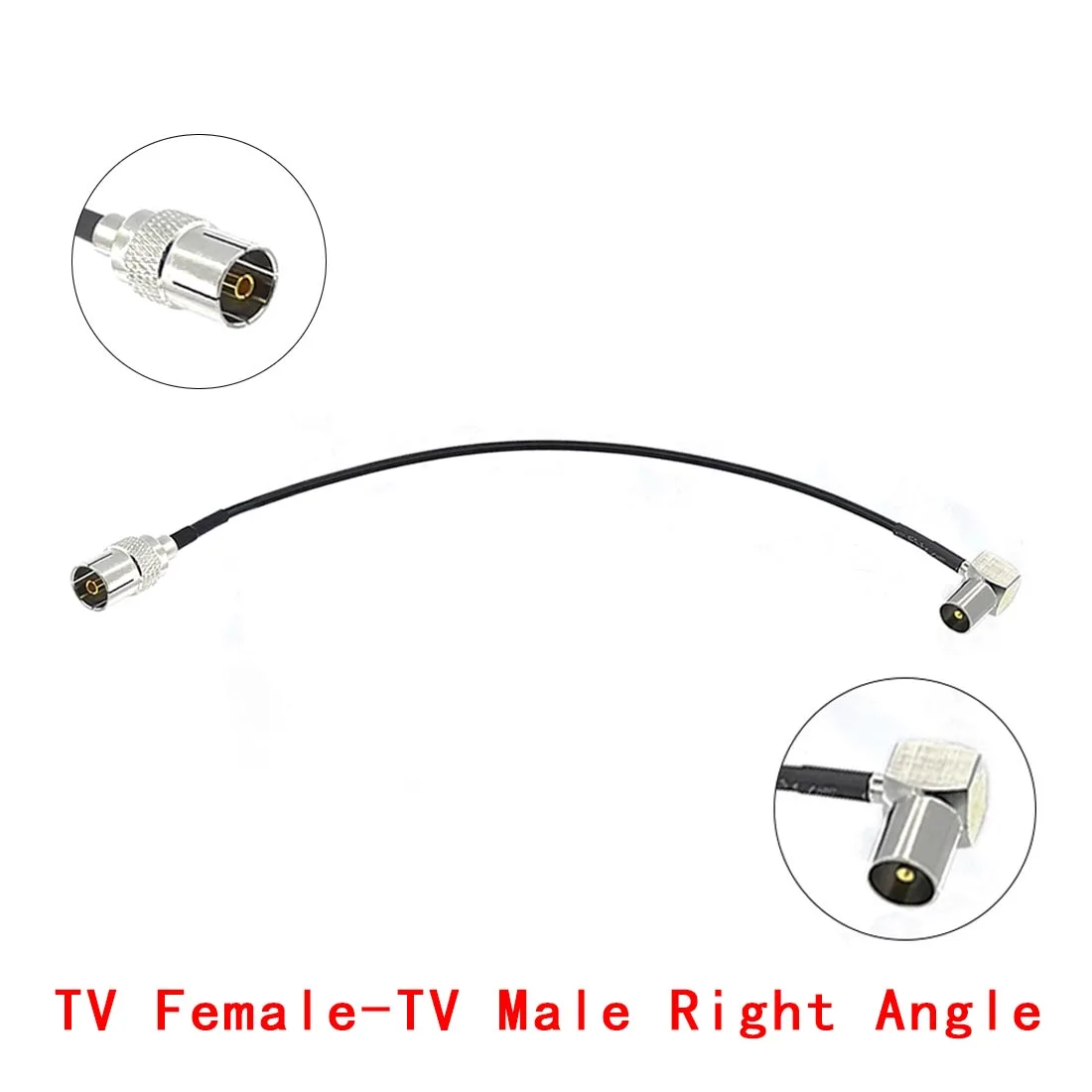 TV Female Male Straight RA to TV Female Male Straight RA Pigtail Cable RG174 20cm for Wifi  Wireless Modem WIFI Antenna New