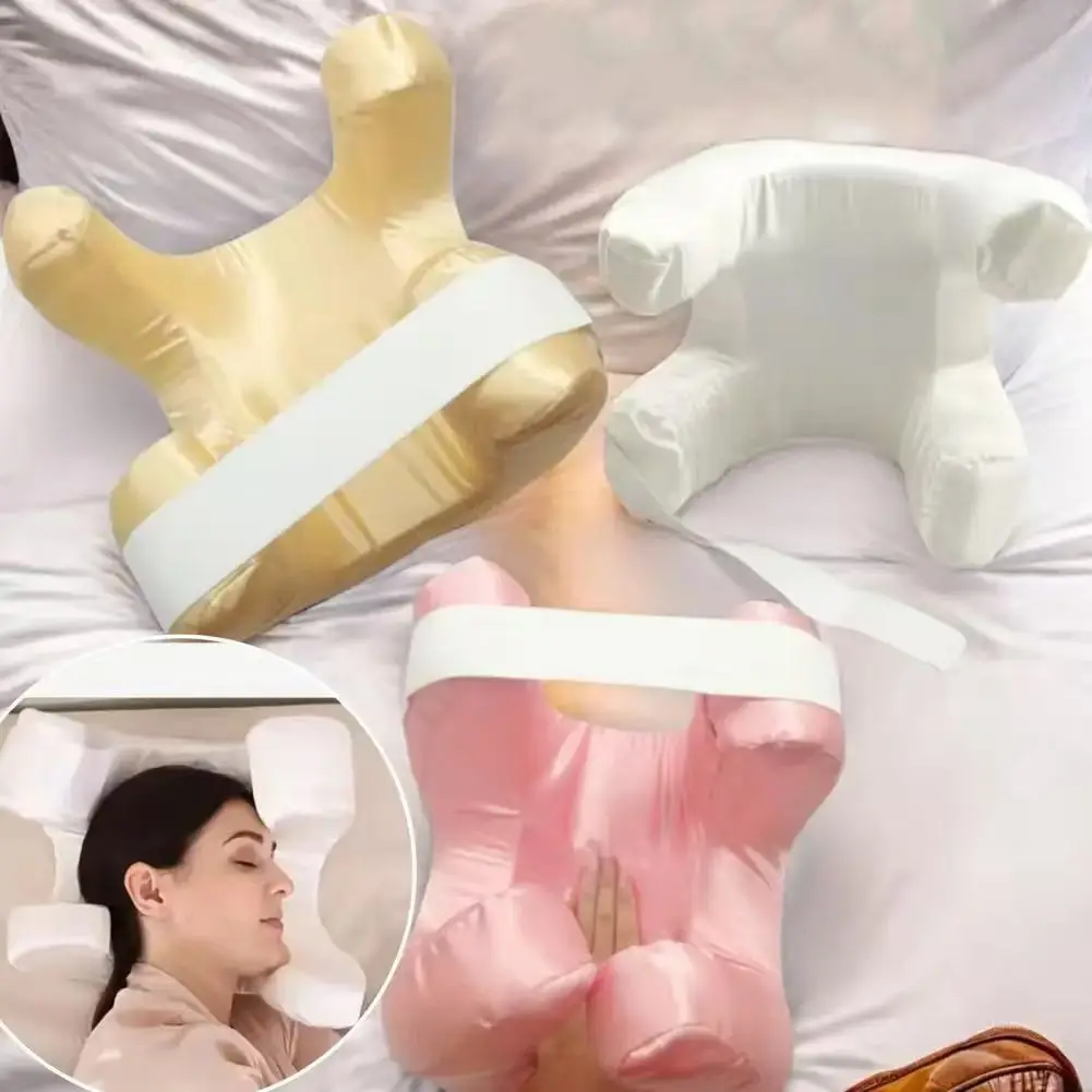 New Anti-Wrinkle Beauty Pillow Ultra-Soft Memory Foam Face Contour Support For Side Sleeper Back Neck Pain Relief Washable Cover