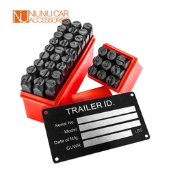 4MM Steel Die Metal Stamping Kit Punch Tool With Trailer ID Tag Aluminum Plate Number Letter Alphabet