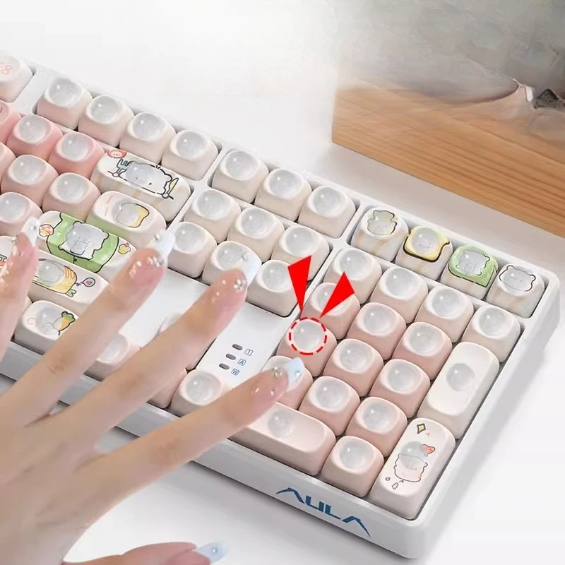

Office Chief Manicure Press Keyboard Girl Anti-Damage Long Nails Keyboard Typing Keycaps