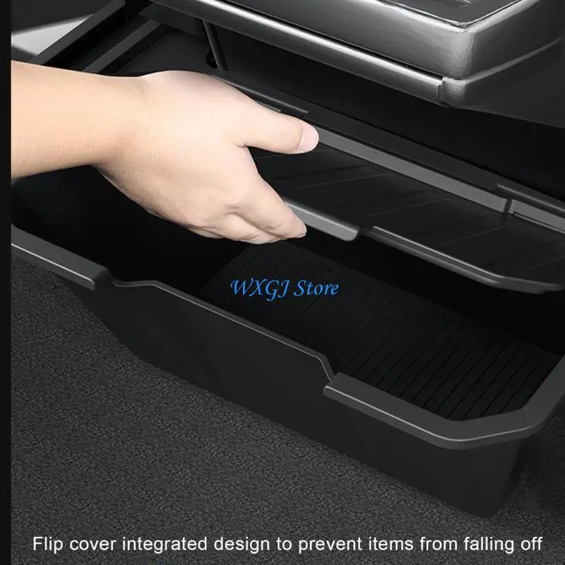 37JE Car Rear Storage Solution Rear Center Console Box Slip Resistant Cover for Select Model Interior