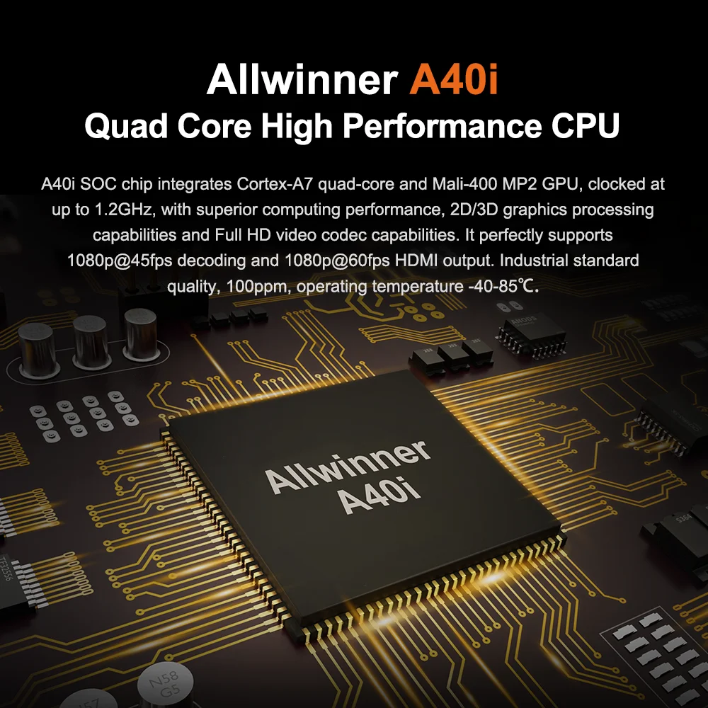 Liontron Android Industrial commecial Embed computer New mini pc USB HDMI Allwinner A40I Cortex-A7 Mali-400 MP2 GPU for Robot