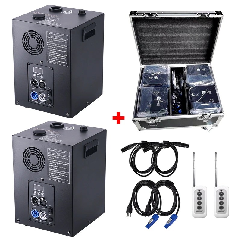 USA Warehouse 2pcs 600w Wireless Cold Spark Machine+Flight Case Wedding Party Stage Cold Fountain Sparkler Machine