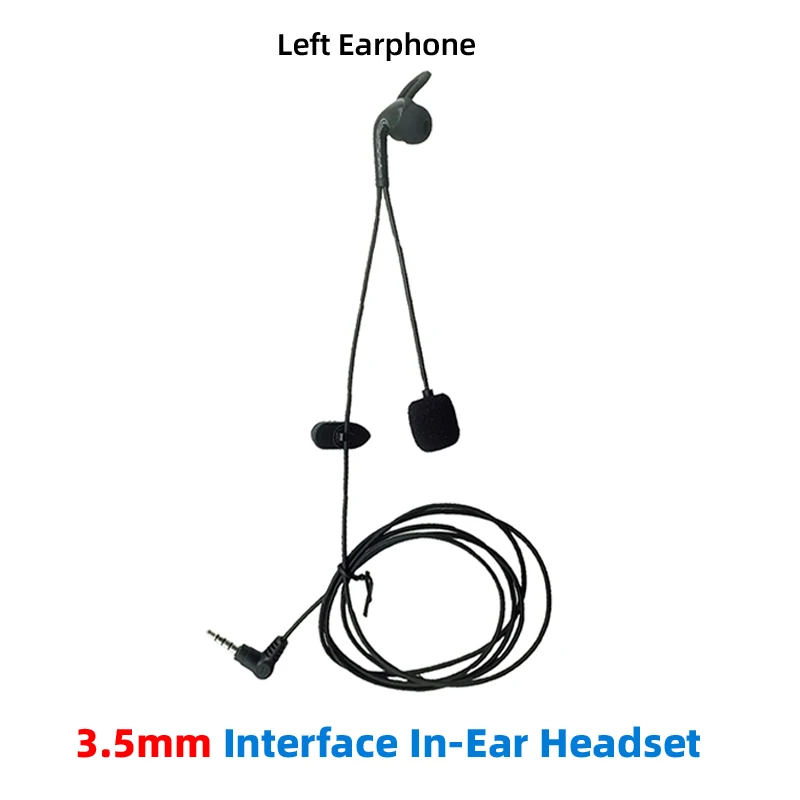 

In Earphone Headphones Suitable 3.5mm Plug For EJEAS FBIM V6 V6C V4 V4C Interphone Referee Intercom Headset