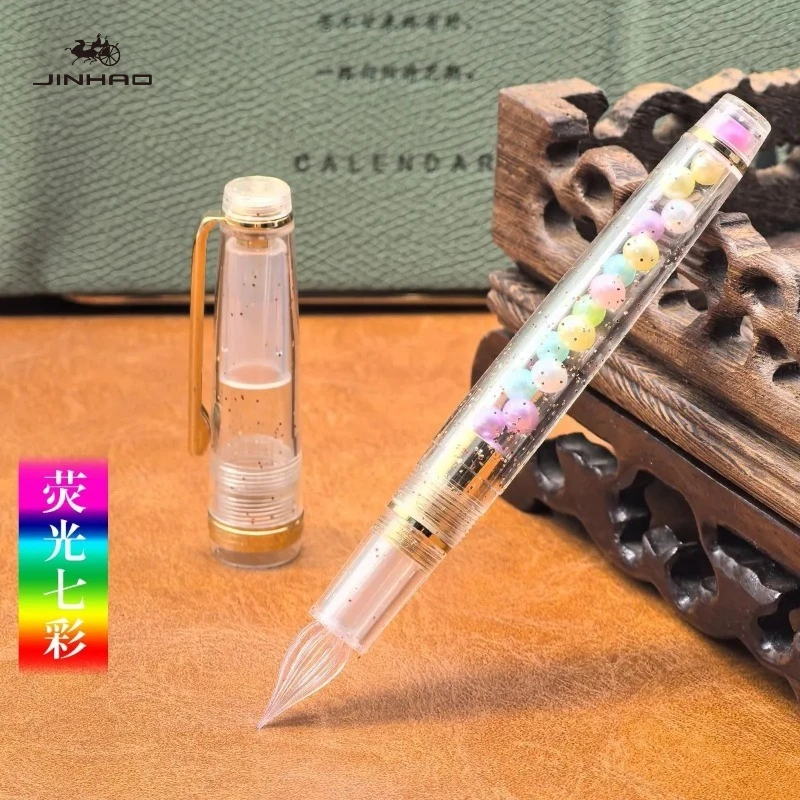 

Перьевая ручка JINHAO 82 из стекла ручной работы с тонким пером для плавного письма, для каллиграфии, канцелярских принадлежностей, офиса, школы, художественных товаров