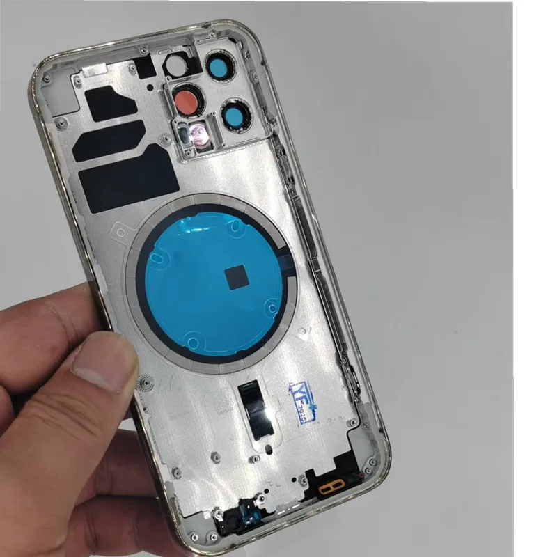 1 قطعة Unibody OEM هيكل الباب الحال بالنسبة آيفون 12 برو الإسكان الخلفي مع الإطار الأوسط سيم صينية غطاء البطارية الزجاج #3