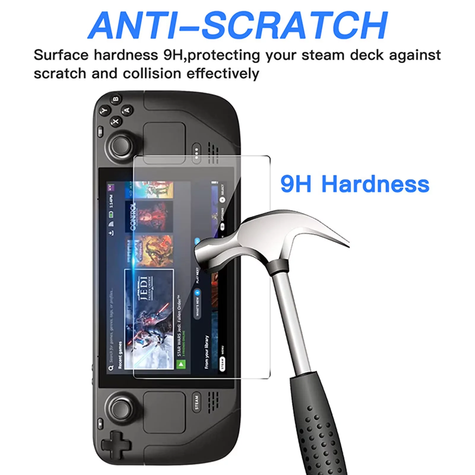 Verre trempé de qualité supérieure pour Console de jeu Valve Steam Deck, protecteur d'écran 9H, Film de protection anti-rayures pour accessoires Steam Deck Verre trempé de qualité supérieure pour Console de jeu Valve Steam Deck, protecteur d'écran 9H, Film de protection anti-rayures pour accessoires Steam Deck