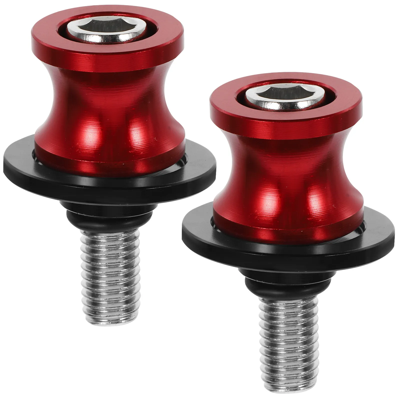 

1Set Motorcycle Swing Arm Spools Slider 10Mm Iron Swingarm Bobbins for Universal Motorcycle Frame Protection Stylish Vibrant