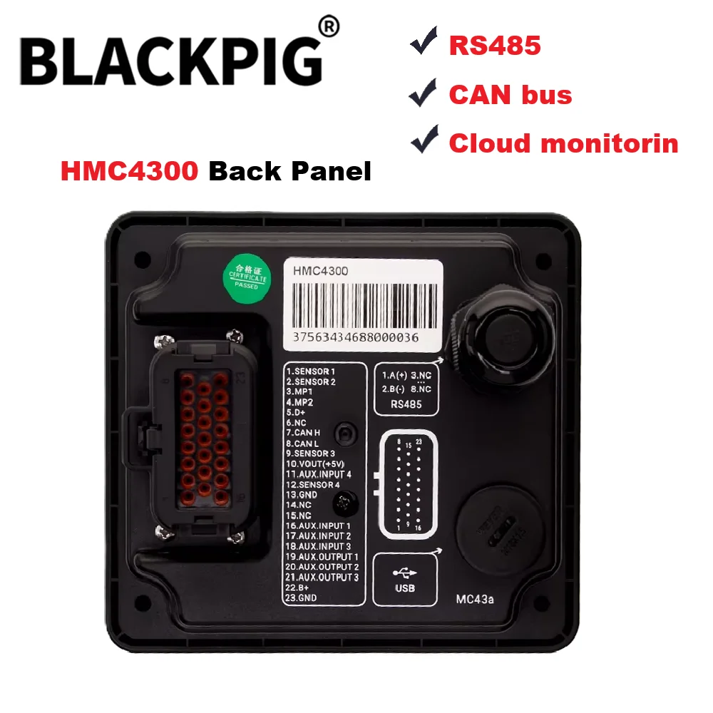 SmartGen HMC4300 HMC4300RM Marine Diesel Engine Controller Cloud Remote Monitoring Control Module USB CANBUS MODBUS