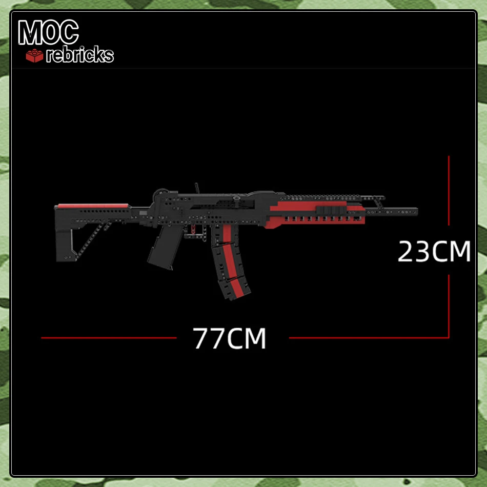 سلسلة الأسلحة النارية MOC Ak12 بندقية أوتوماتيكية يمكن أن تطلق النار بنة نموذج مجموعة لتقوم بها بنفسك جامع مجموعات الأصالة الطوب لعبة الهدايا #6