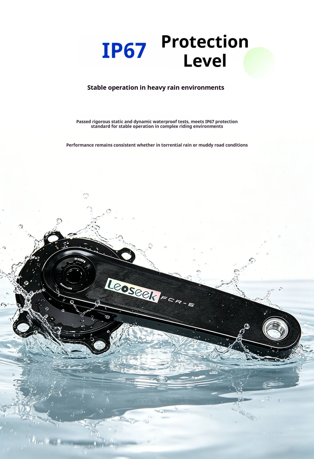 Leoseek MTB Spindel-Leistungsmesser | 3/8-Zoll-Achse mit ANT+ Bluetooth 4.0-Konnektivität, kompatibel mit Shimano SRAM Easton Kurbelgarnituren – Detail 9