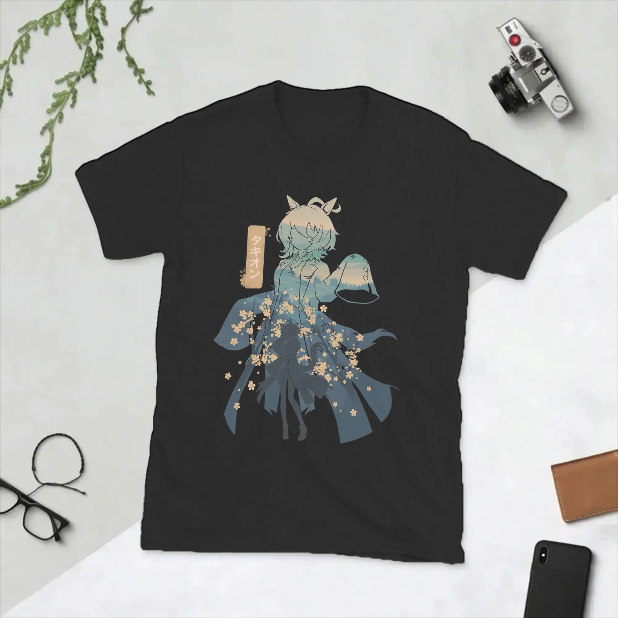 Vintage Agnes Tachyon Uma Musume Anime T-Shirts for Men Round Neck Pure Cotton T Shirt  Short Sleeve Tees Big Size Clothing