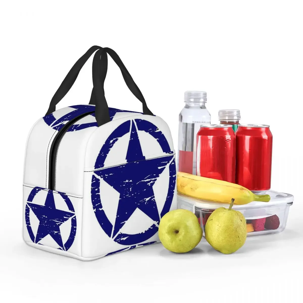 Military Tactical Army Star Insulated Lunch Bag for Women Waterproof Cooler Thermal Bento Box office Work School
