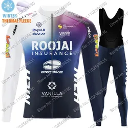 Team Roojai Insurance 2024 Cycling Jersey Set Men Long Sleeve Cycling Clothing Suit MTB Bike Road Pants Bib Maillot