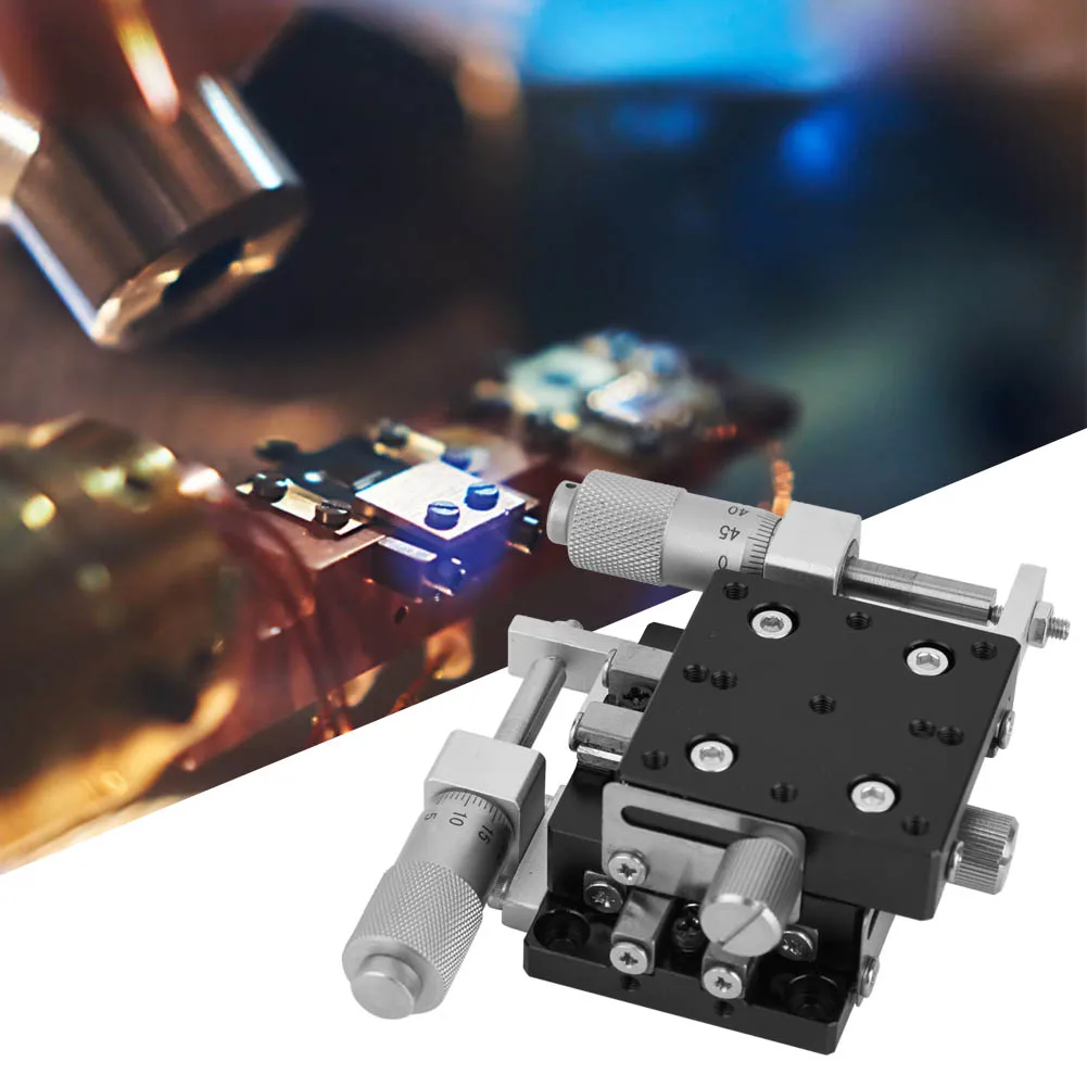 XY Axes 40x40mm LY40-CM Stage Linear Ball  Precision Manual Displacement  Linear Stage Trimming