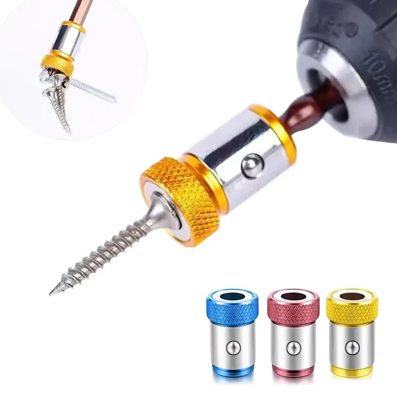 Magnetic Ring Screwdriver Bit Holder, Alloy Anti-Corrosion Magnetizer, Portable Magnetic Phillips Bit Storage Bracket