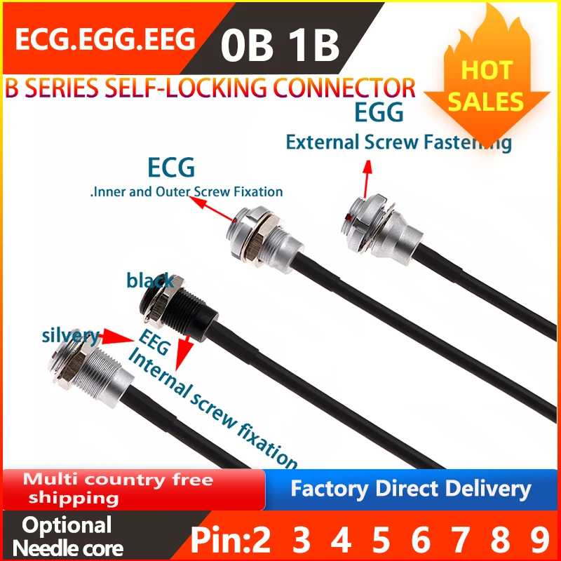 

0B.1B ECG EEG EGG Waterproof Metal Outlet with Cable. Quality Guaranteed. Secure and Easy Installation