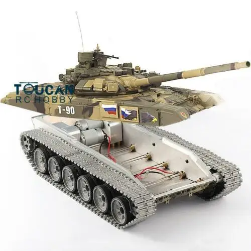 

HENG LONG 1/16 RC 3938 T90 TK-7.1 Controlled Tank Metal Chassis 360° Turret Barrel Recoil Infrared RC Model Ready to Run Car