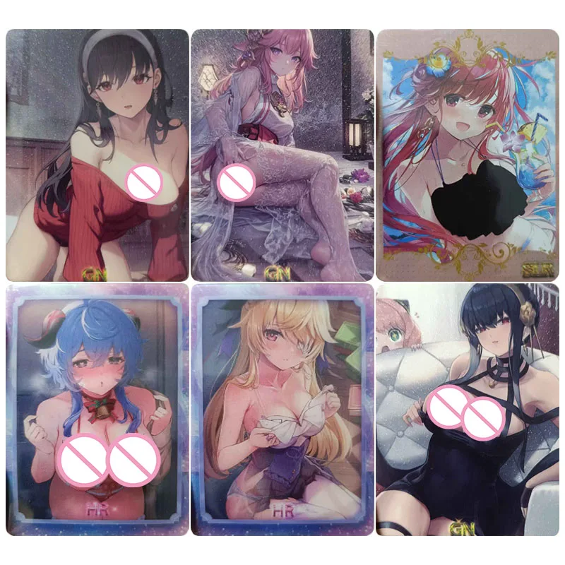 Anime Goddess Story GN SLR HR Karty Yor Forger Yae Miko Raiden Shogun Karty Kolekcjonerskie Prezenty Świąteczne Urodzinowe Zabawki dla Dzieci