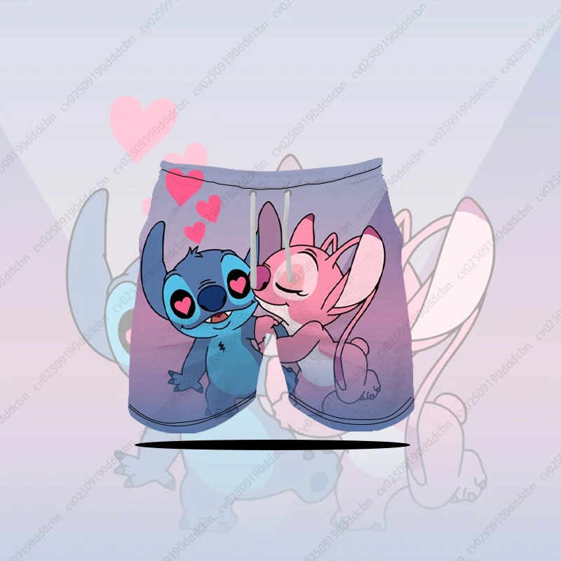 

Disney Lilo & Stitch милый купальник с принтом, пляжные шорты, модные свободные шорты для мужчин и женщин, летние повседневные повседневные дышащие шорты