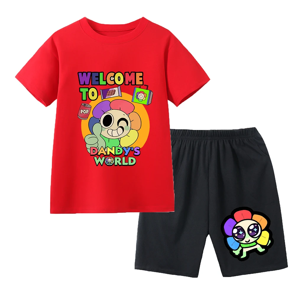 Wish Asha-Conjunto de ropa para niños, camiseta del mundo Dandys para niñas, traje para niños, disfraz de Cosplay Dandy, camiseta de manga corta, regalo corto de 2 uds.