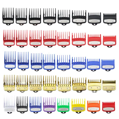 8pcs/set Professional Barber Hair Clipper Guide Combs For Wahl Trimmer Attachment Hair Cutting Limited Comb Salon Haircut Tools