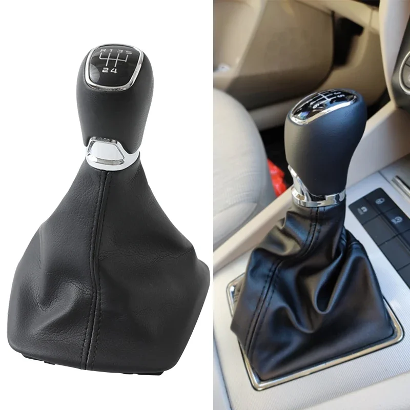 5 Speed Gear Shift Knob Boot Lever Gaitor Shifter Dust Jacket For Skoda Octavia MK2 2004-2012 Gearbox Gaiter Stick Handles Cover