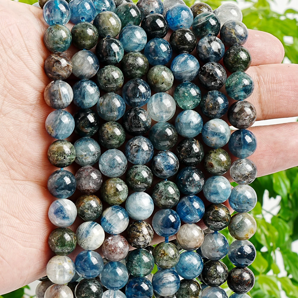 

Natural 8mm Green Kyanite Round Beads Loose Smooth Energy Stone Beads for Jewelry Making DIY Bracelet Necklace Healing Gemstone