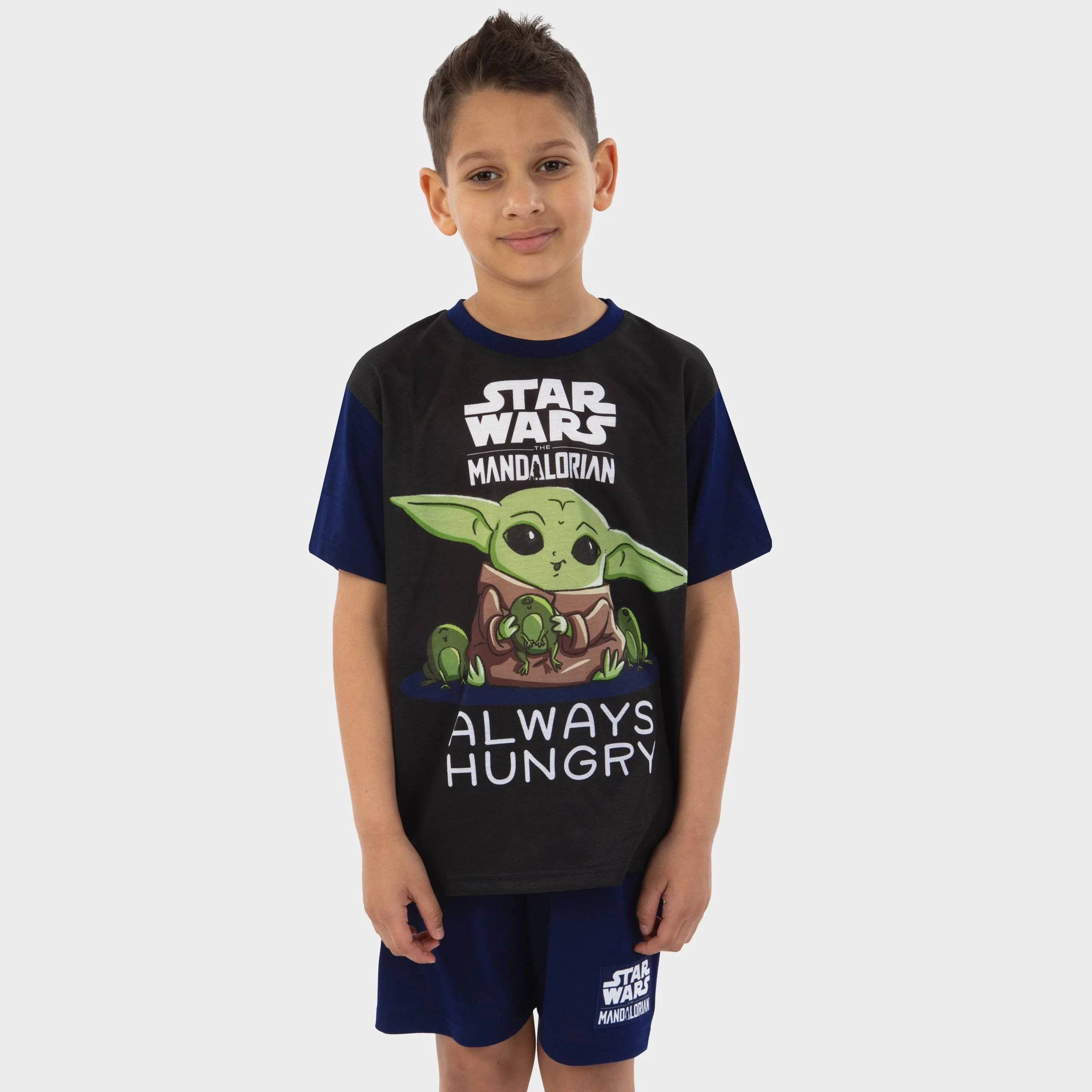 

25-26 Star Wars Summer Fashion Unisex Baby Yoda Short-Sleeve Set - The Mandalorian - Gift for Boys and Girls