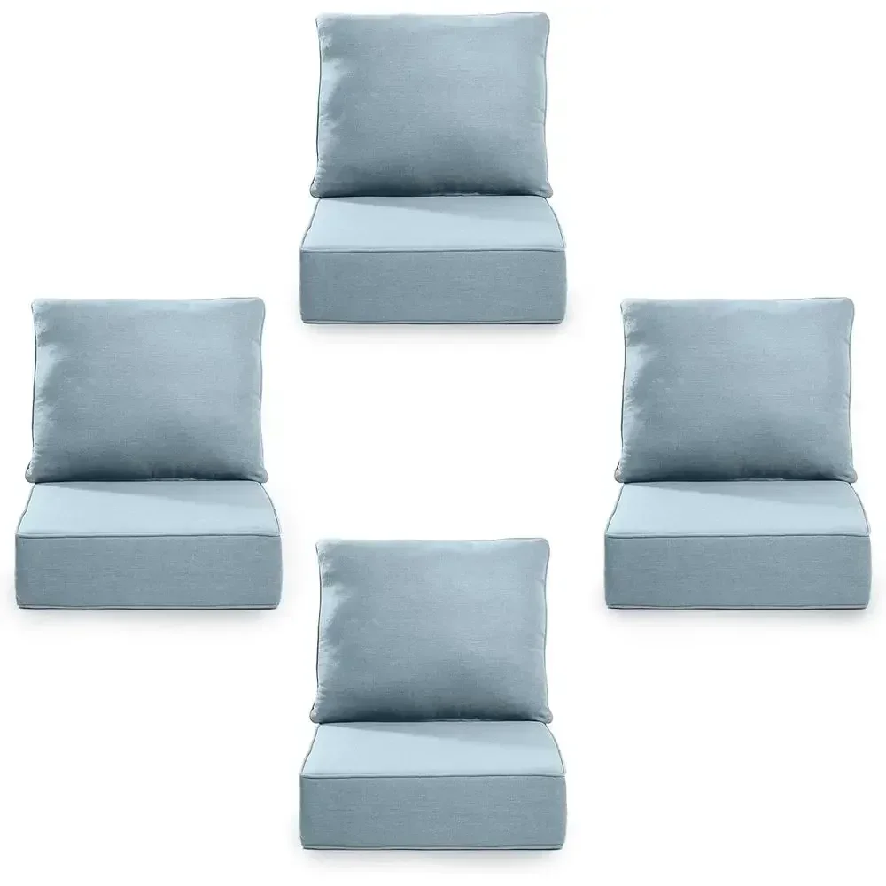 Outdoor Cushion Set or urniture patio urniture,UV Resistant,Waterproo outdoor cushion set - 6 Inch thick oam garden cushions– 24