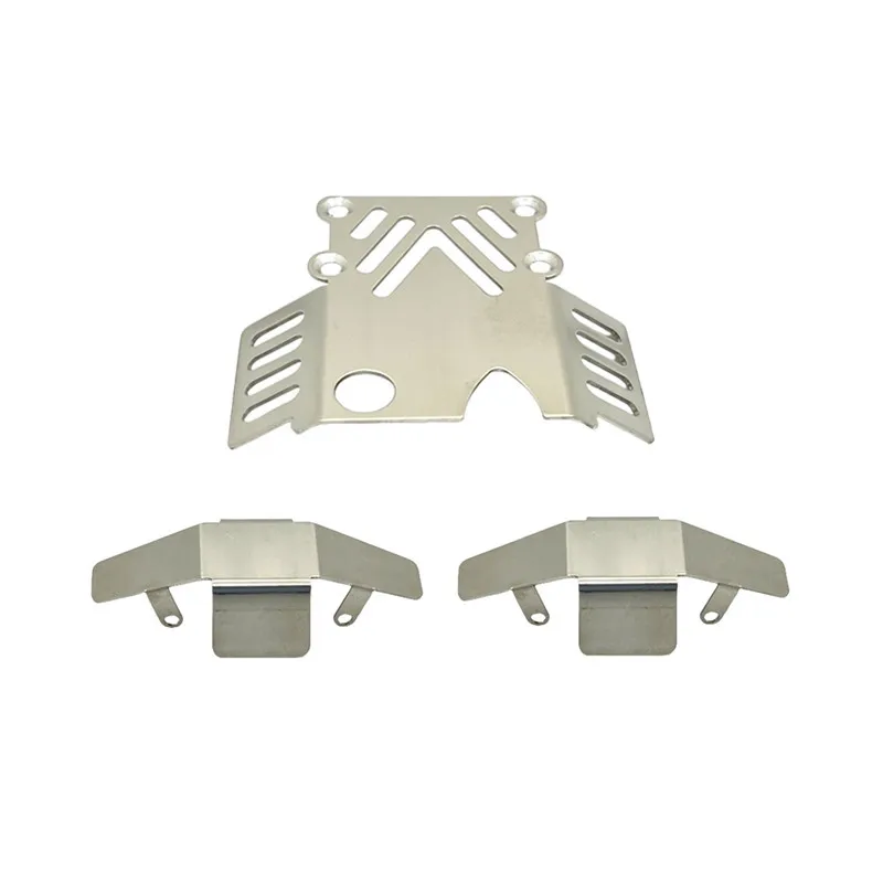 Plaque antidérapante de protection d'armure de châssis avant et arrière en acier inoxydable pour camion de voiture d'escalade Hyper GO MJX 1/12 H12P RC