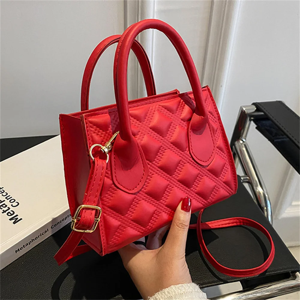 Women\'s Crossbody Bag One-shoulder Small Square Bag Retro Texture Bag New Trendy Fashion Simple Personality Hand Messenger Bag