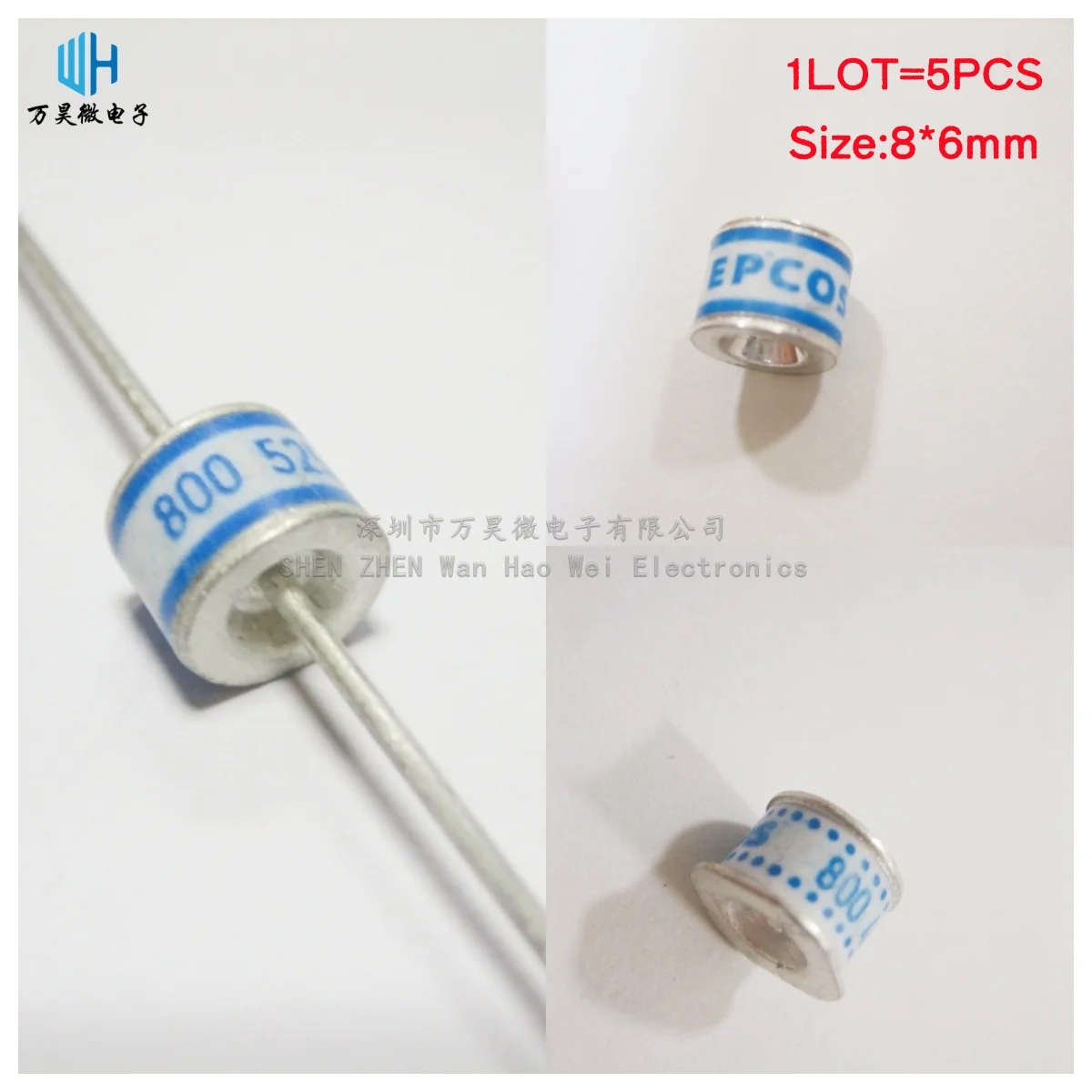 5PCS/LOT EPCOS TDK Ceramic gas discharge tube FS08X FS08HF1BSMD 800V DIP SMD  B88069X7391T602 Surge protective