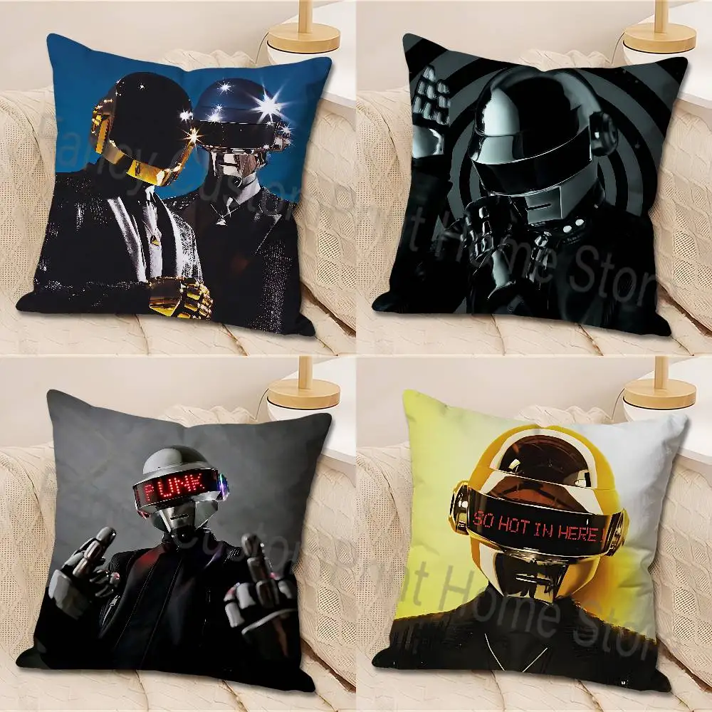 

D-Daft P-Punk Band Anime Celebrity Merchandise All-Match Printed Pillow Case Sofa Car Office Room Decoration Protector