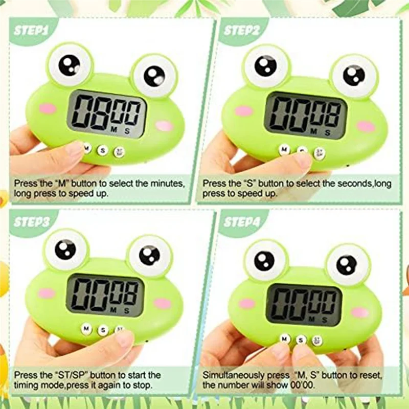 

ABPP-8 Pieces Animal Timer Countdown Timer Magnetic Timer Visual Timer For Kitchen Classroom
