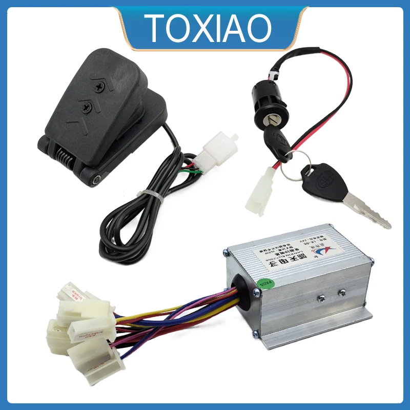 AliExpress TOXIAO 12V24V36V48V250W350W500W800W1000W electric go-kart foot accelerator electric lock with dc motor controller modification kits