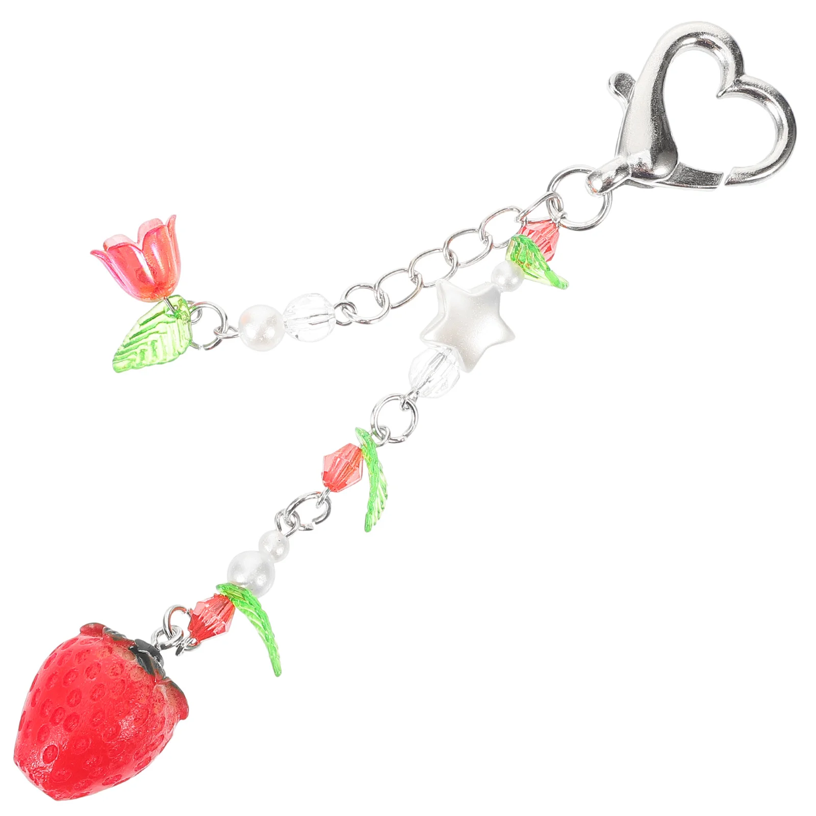 

Strawberry Keychain Lovely Pendant Bag Hanging Decorative Charm Keyring Imitation Fruit Key Holder Backpack Key Chain
