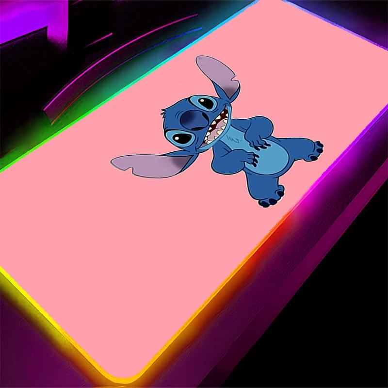 Led mouse pad snoopy computador portátil borda de bloqueio xxl anime teclado rgb mouse tapete mousepad teclados gamers backlight tapete de mesa