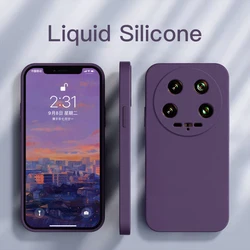 For Xiaomi 14 Ultra Case Liquid Silicone Camera Lens Protector Phone Case For Xiaomi Mi 14 Ultra Mi14 Ultra Pro Soft Back Cover